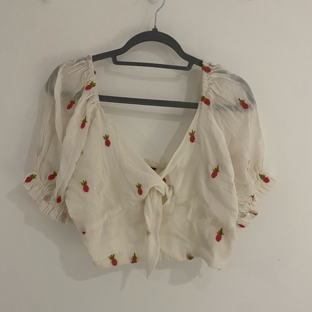 Free People Strawberry Blouse